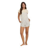 Billabong Women's Wil Pursuit Yarn Dyed Overalls White Cap side view