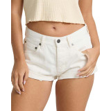 Billabong Women's Get Low Denim Shorts Salt Crystal detail