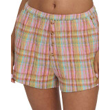 The Billabong Women's Sweet Check Shorts in Party Pink