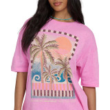 The Billabong Women's Feel the Heat Tee in Party Pink
