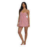 Billabong Women's Star Glow Romper Pink Sunset front view