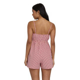 Billabong Women's Star Glow Romper Pink Sunset detail view
