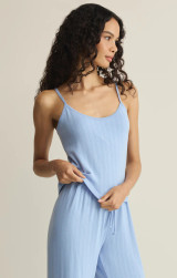 The Z Supply Women's Lynn Pointelle Cami in Ice Blue