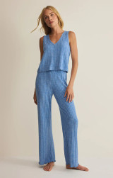 The Z Supply Women’s Sloane V-Neck Rib Tank Top in Tropical Tide