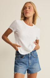 Z Supply Women's Junie Slub Tee in White
