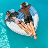Sunny Life Twin Heart Lie-On Pool Float in Pink side angle