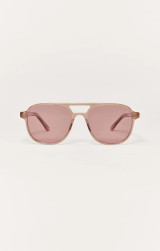 Z Supply Women's Tourist Polarized Sunglasses in Rose Crystal- Pink Polarized