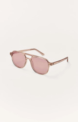 Z Supply Women's Tourist Polarized Sunglasses in Rose Crystal- Pink Polarized