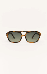 Z Supply Women's After Hour Polarized Sunglasses in Dark Tort - Gradient Polarized front view
