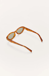 Z Supply Women's Backstage Polarized Sunglasses in Tort - Light Grey detail view