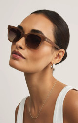 Z Supply Women's High Tide Polarized Sunglasses in Taupe Gradient side view