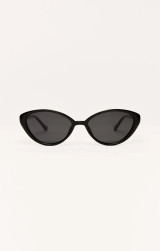 Z Supply Women's Nouveau Polarized Sunglasses in Polished Black - Grey Polarized