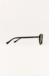 Z Supply Women's Nouveau Polarized Sunglasses in Polished Black - Grey Polarized