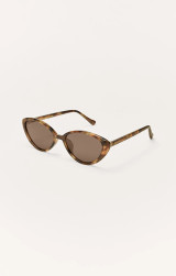 Z Supply Women's Nouveau Polarized Sunglasses in Brown Tortoise  - Brown Polarized side view