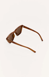 Z Supply Women's Villa Polarized Sunglasses in Brown Tortoise - Brown detail view