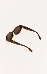 Z Supply Women's Mirage Polarized Sunglasses in Brown Tortoise detail