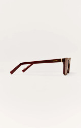Z Supply Women's Studio Polarized Sunglasses in Vino side view