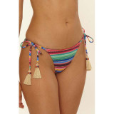 Becca Women's Vallarta Tie Side Bikini Bottoms in Multi front view