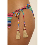 Becca Women's Vallarta Tie Side Bikini Bottoms in Multi fit view