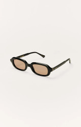 Z Supply Women's Myst Polarized Sunglasses in Polished Black Rust Polarized back view