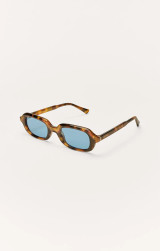 Z Supply Women's Myst Polarized Sunglasses in Tort-Blue Polarized side view
