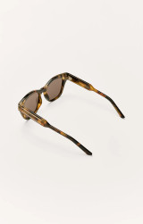 Z Supply Women's Front Row Polarized Sunglasses in Brown Tortoise - Brown Polarized