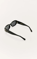 Z Supply Women's Legacy Polarized Sunglasses in Polished Black - Grey Polarized detail