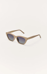 Z Supply Women's Midnite Polarized Sunglasses in Nude - Gradient back view
