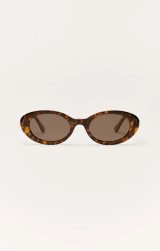 Z Supply Women's Sunspell Polarized Sunglasses in Brown Tortoise front view