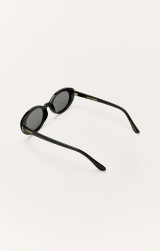 Z Supply Women's Sunspell Polarized Sunglasses in Polished Black-Grey back view