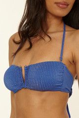 The Becca Women’s Golden Isle Bandeau Bikini Top in Lapis