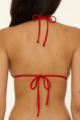 Becca Women's Riviera Triangle Bikini Top Apple side view