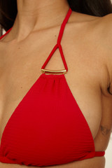Becca Women's Riviera Triangle Bikini Top Apple back view