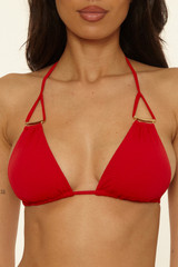 Becca Women's Riviera Triangle Bikini Top Apple detail view