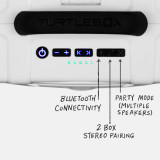 Turtlebox Grande Speaker in White outdoor setting