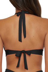 The Becca Women's Color Code V-Wire Halter Bikini Top in Black