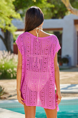 The Becca Women's Boho Bliss Sheer Tunic in Rose Berry