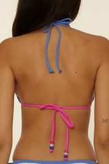 Becca Coast Line Triangle Bikini Top Rose Berry detail
