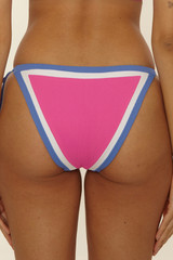 The Becca Women's Coast Line Tie Side Bikini Bottoms in Rose Berry
