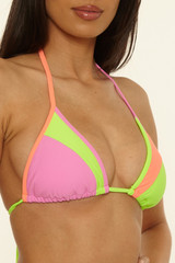 BCA By Rebecca Virtue Women's Gigi Triangle Bikini Top Candy front