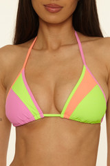 The BCA By Rebecca Virtue Women's Gigi Triangle Bikini Top in Candy
