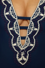 The BCA By Rebecca Virtue Women's Capri Plunge One-Piece Swimsuit in Navy