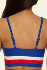 BCA By Rebecca Virtue Sail Away Scoop Neck Bikini Top Sea Blue side view