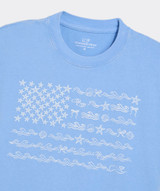 Vineyard Vines Girls' Beach Flag Crop Tee