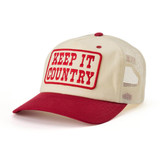 Seager Keep It Country Trucker Hat Red/Cream detail