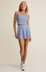 Z Supply Women's Check Yourself Top in True Navy back view