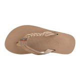 The Rainbow Kids' Flirty Braidy Premier Leather Braided Sandals in Sierra Brown