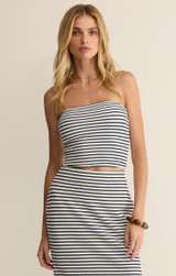 Z Supply Women's Caffari Stripe Tube Tank Top flat lay