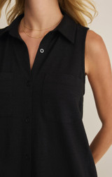 Z Supply Women's New Light Textured Mini Dress in Black