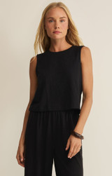Z Supply Women's Sloane Textured Tank Top in Black